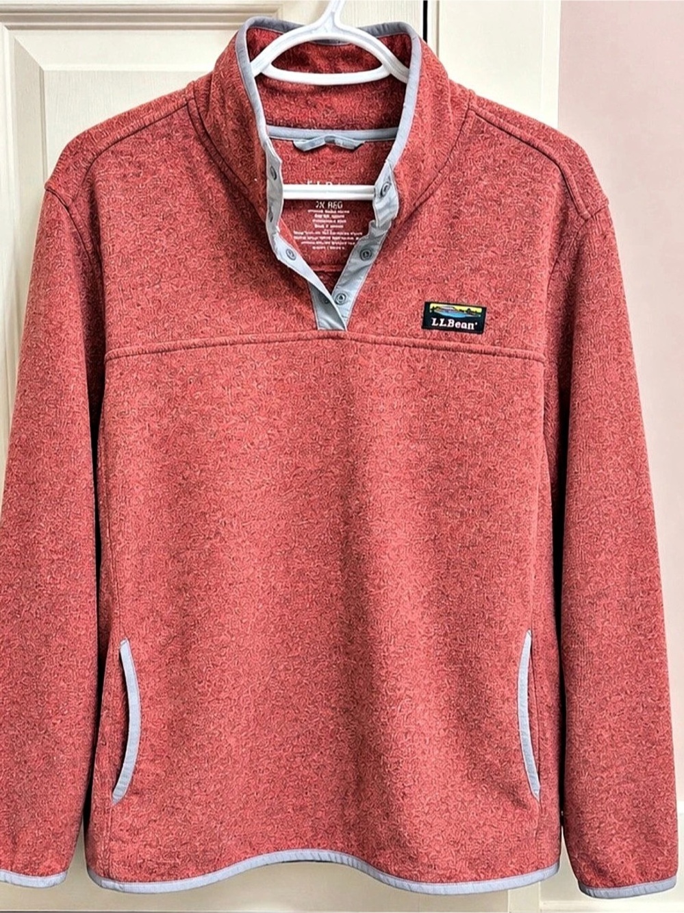 L.L.Bean women’s  L.L.Bean Sweater Fleece Pullover Sweater Fleece Pullover Red